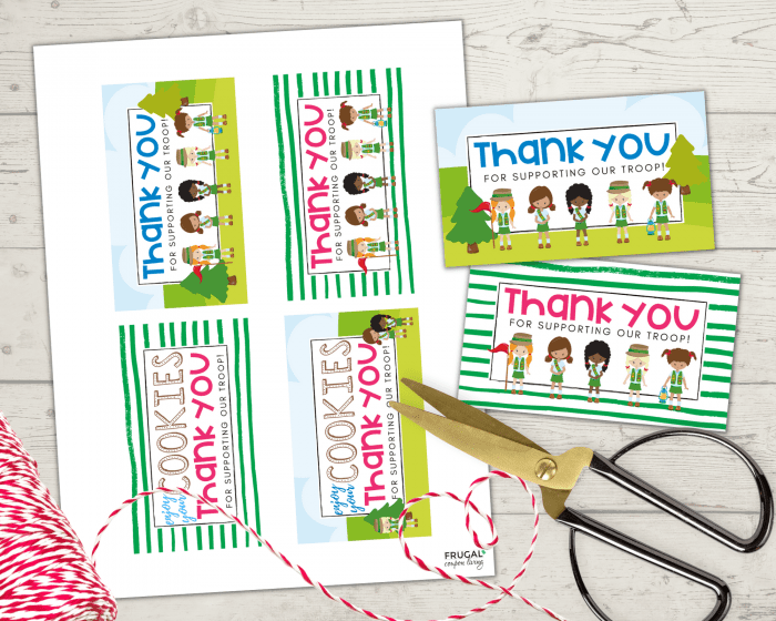 Girl Scouts Thank You Gift Tags