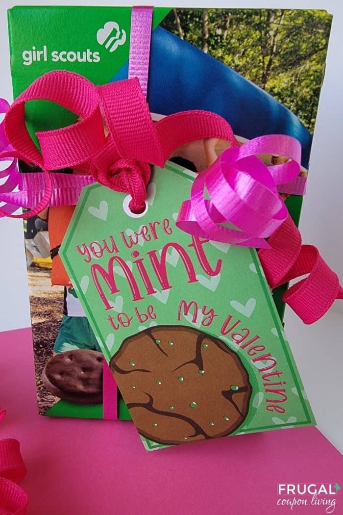 Mint to Be Valentine Gift Tag Printable for Girl Scout Thin MInts
