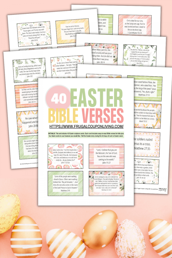 Easter Bible Verses Printable