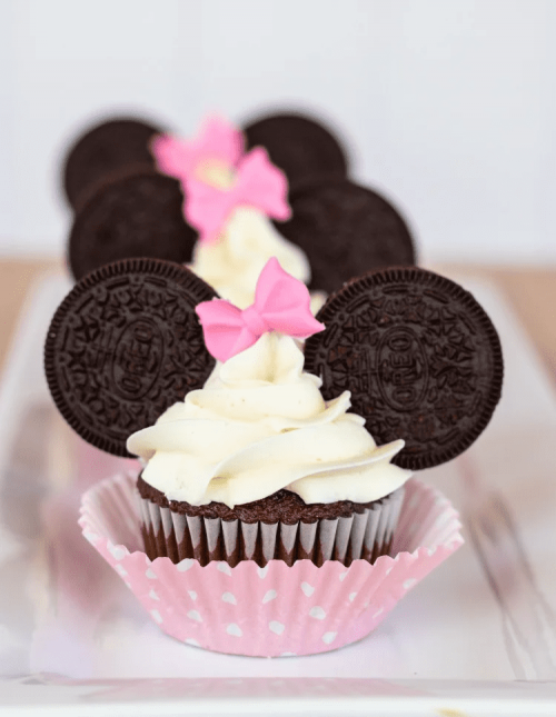 Minnie Mouse OREO Ear Cupcakes
