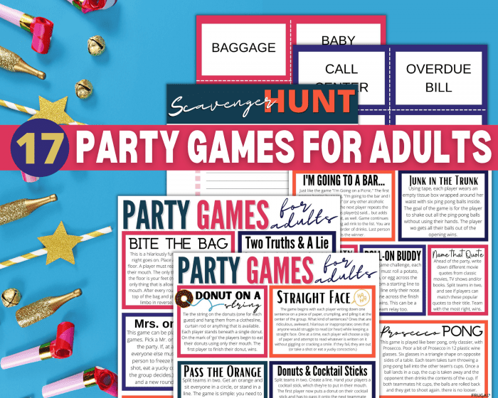 Adult Party Games Ideas Birthday Celebration