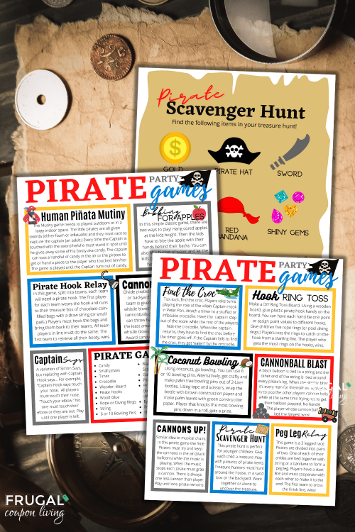 pirate birthday party games printable