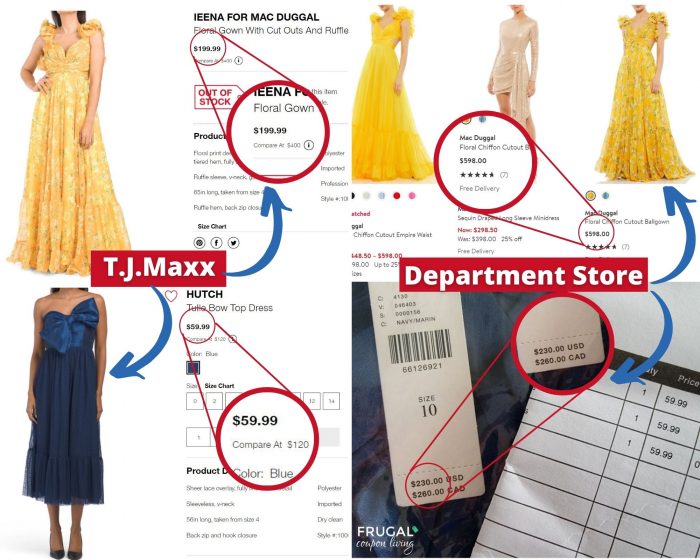 Example of how to save at T.J. Maxx on Luxury Brand Prices