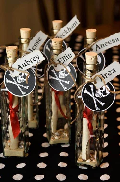 message in a bottle diy pirate party invitation