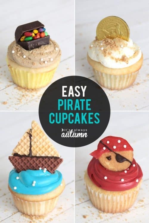Easy Pirate Cupcake Toppers