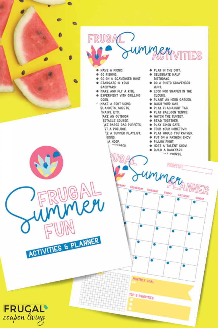 Fun Summer Activities for Kids printable checklist and summer planner