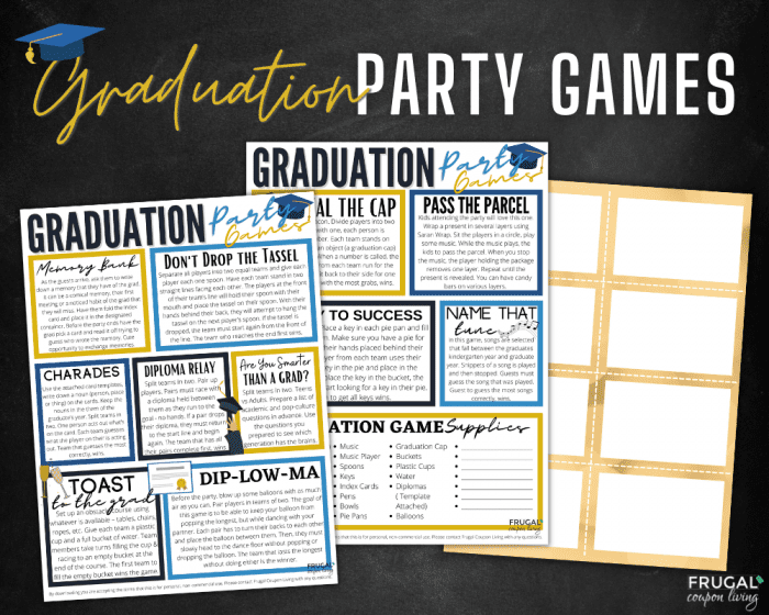 graduation party games printable sheets