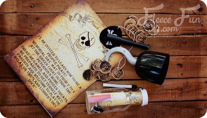 free Pirate birthday party invitation treasure map