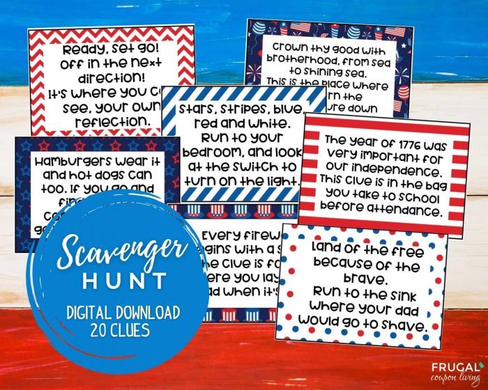 fun fourth of july scavenger hunt printable