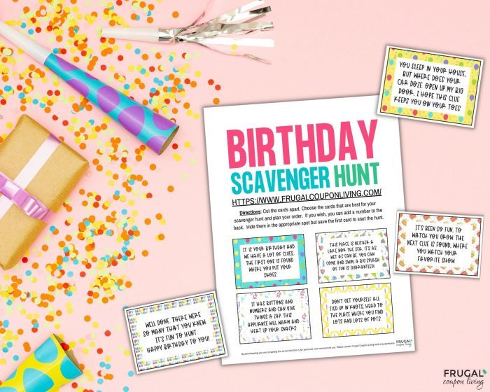 Birthday Scavenger hunt idea
