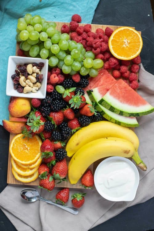 easy fruit tray party food for spa birthday