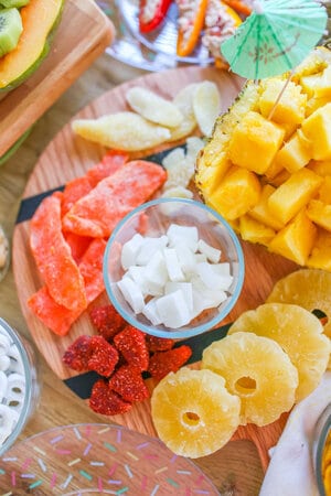 fruit charcutteri board for spa party food