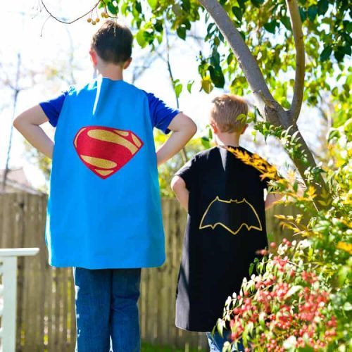 diy superhero party costume and party favor idea