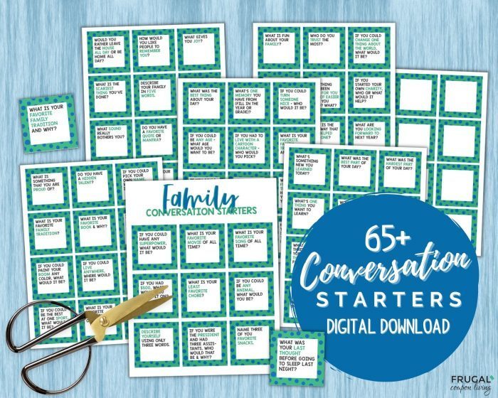 Family Conversation Starters Printable Cards