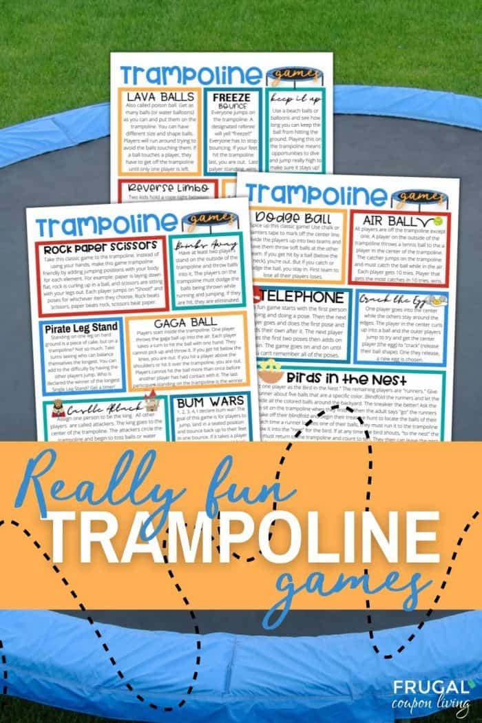 Interactive Trampoline Games for Kids Printable