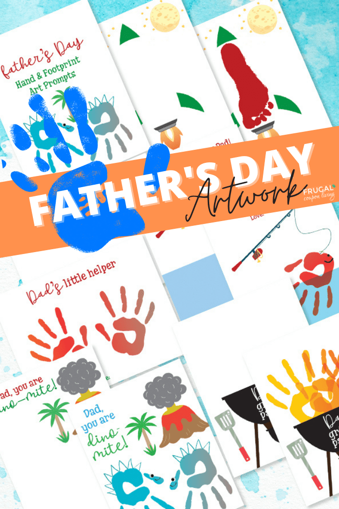 printable handprint art for fathers day gifts