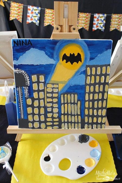 superhero party activities canvas art
