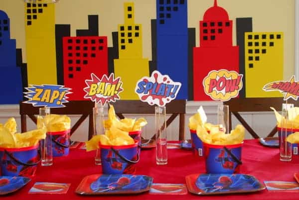 superhero food table idea