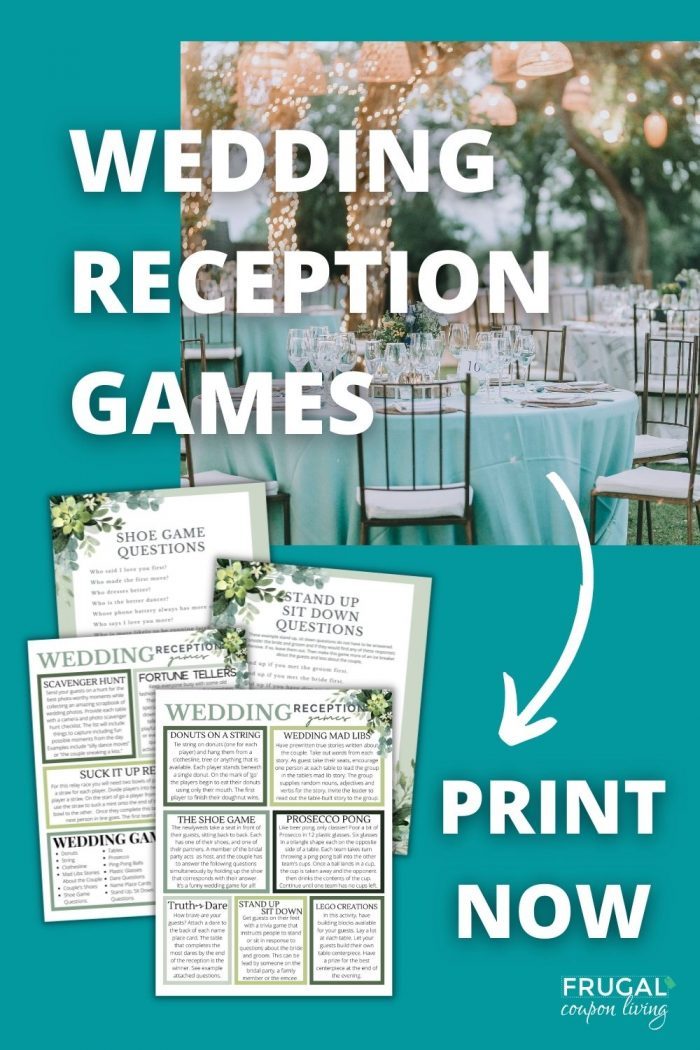 how to print the best wedding games at reception