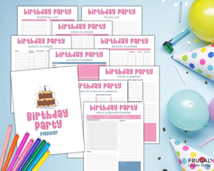 free birthday party planner printable