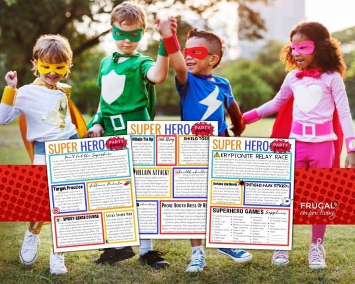 printable superhero birthday party games for toddlers and kids