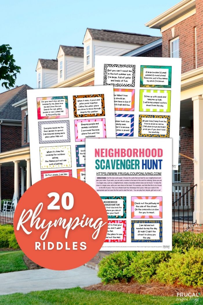 Neighborhood Scavenger Hunt Printable