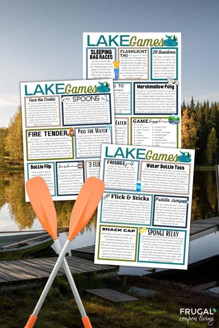 Family Lakeside Games Printable