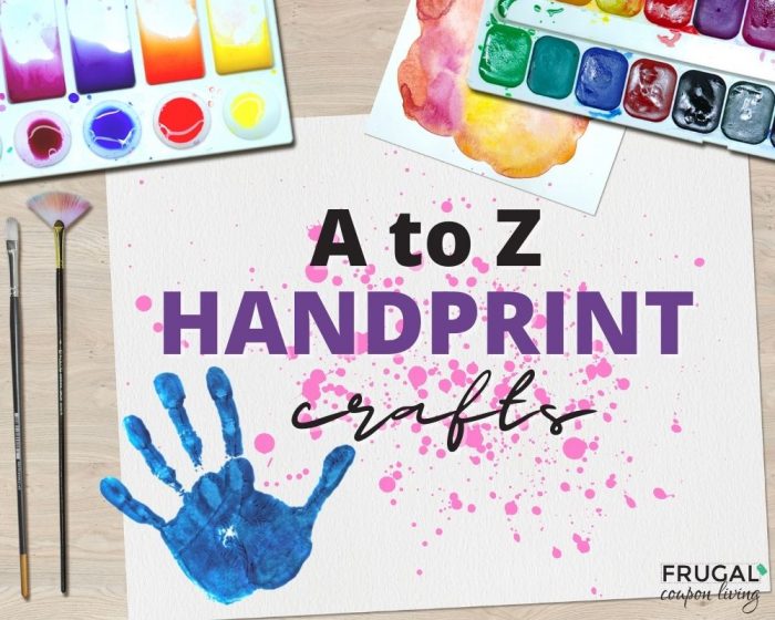 A to Z Alphabet handprint art for toddlers