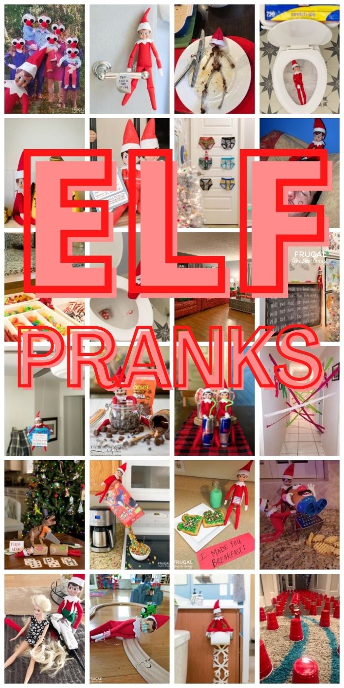 images of the Elf on the Shelf Pranks