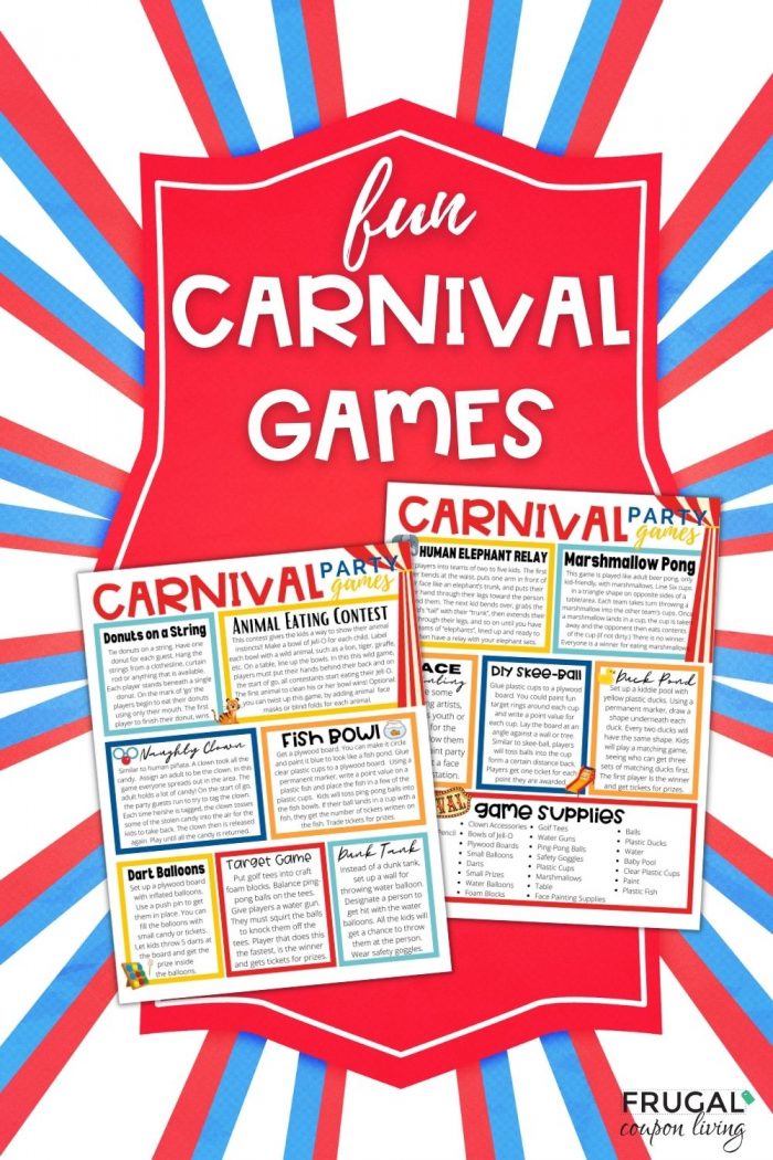 Printable Carnival Party Games
