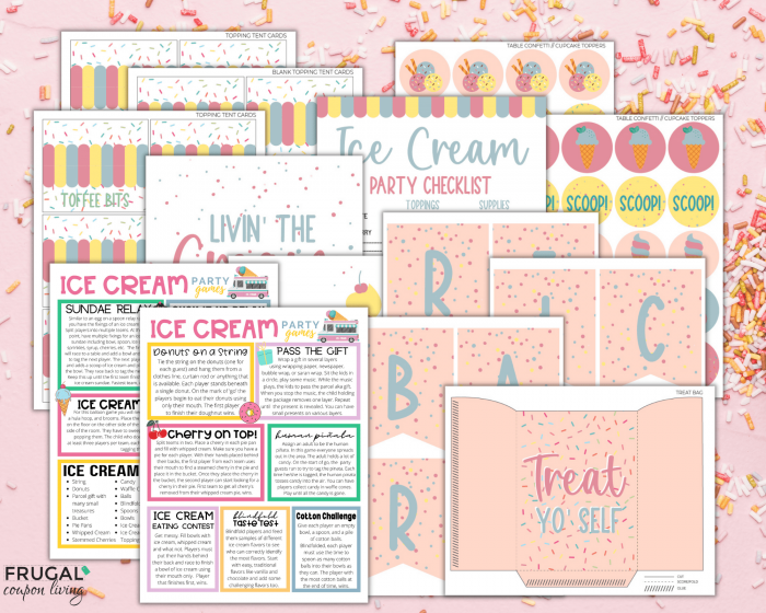 DIY Ice Cream Party Printables on a Budget