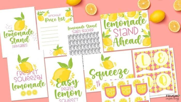 printable lemonade stand signs
