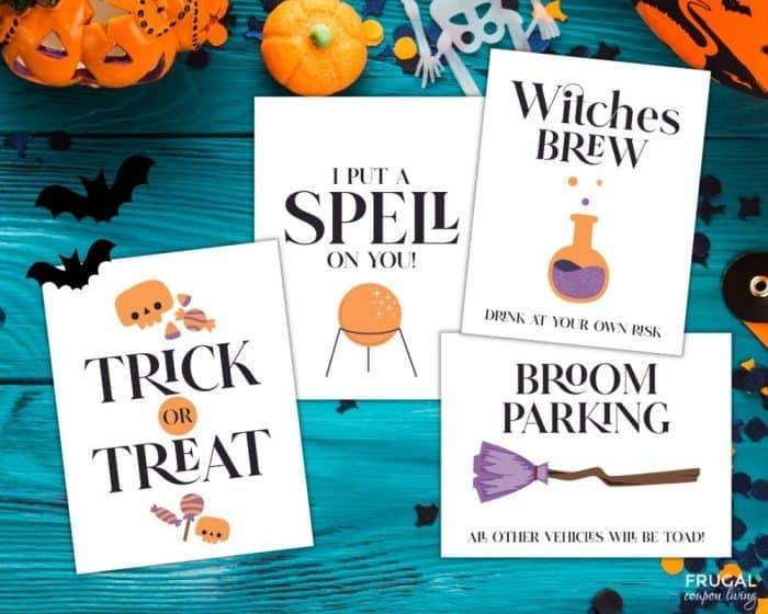 free printable halloween signs for a party
