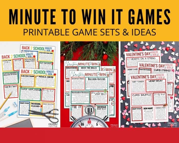 fun minute to win it games printable for groups games