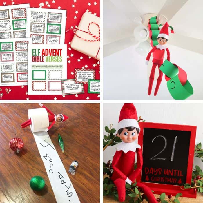 cute elf on the shelf countdown ideas