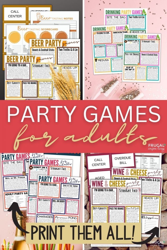 fun adult party games printables