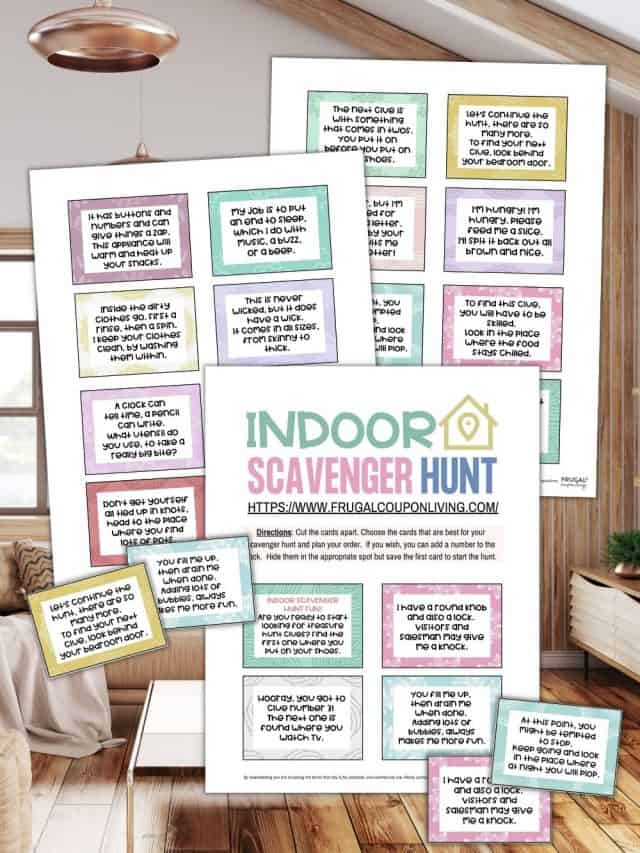 FUN INDOOR SCAVENGER HUNT FOR KIDS