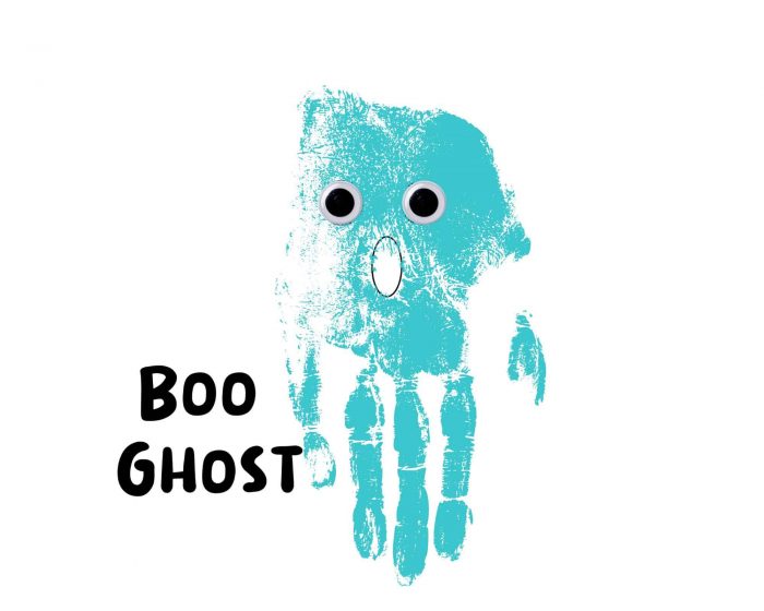 toddler ghost craft for Halloween
