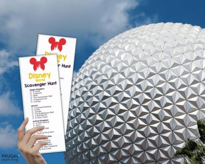 printable Disney world scavenger hunt