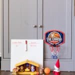 Elf on the Shelf basketball and jesus