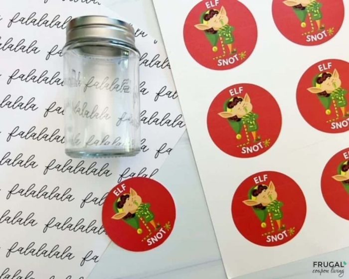 Fun Elf Snot Labels Printable Stickers