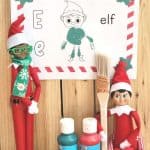 Elf on the Shelf Christmas Handprint Craft