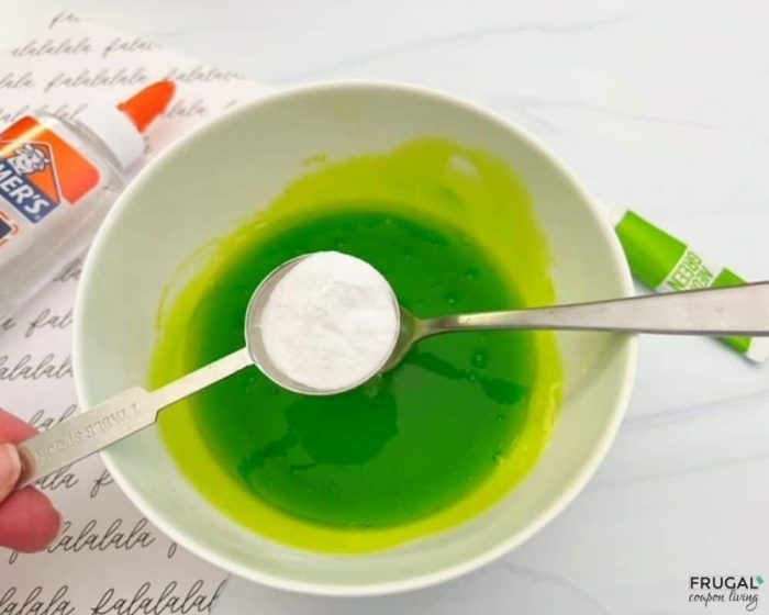 snot slime with baking soda elf on the shelf idea