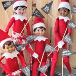 Elf on the shelf props printable christmas pennant flags with short christmas sayings