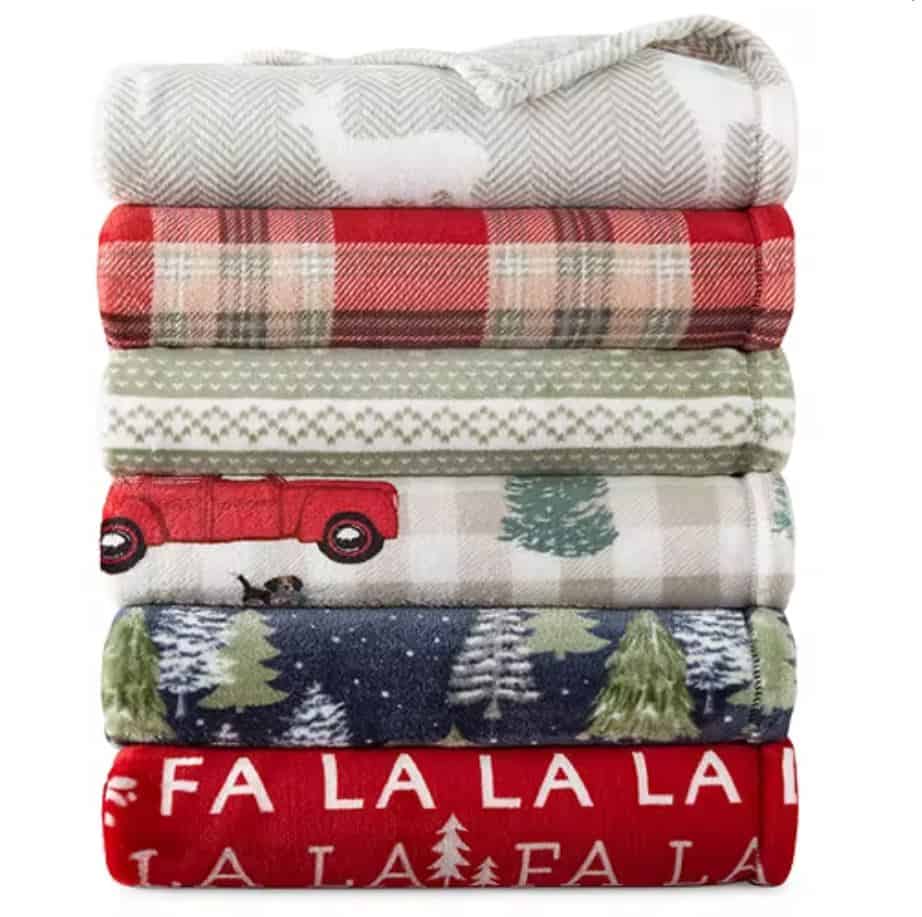 holiday fleece blanket sale