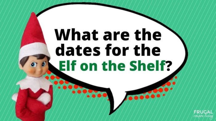 What are the dates for the Elf on the Shelf questions