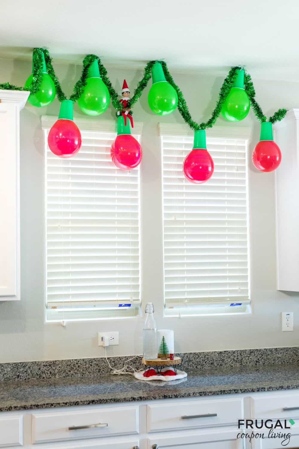 Elf on the Shelf Garland out of Balloons