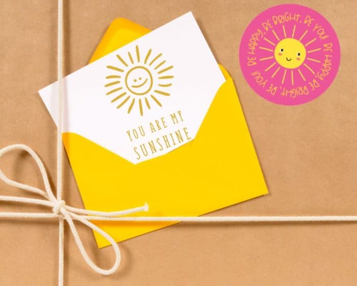 free printable care package box of sunshine printable notes
