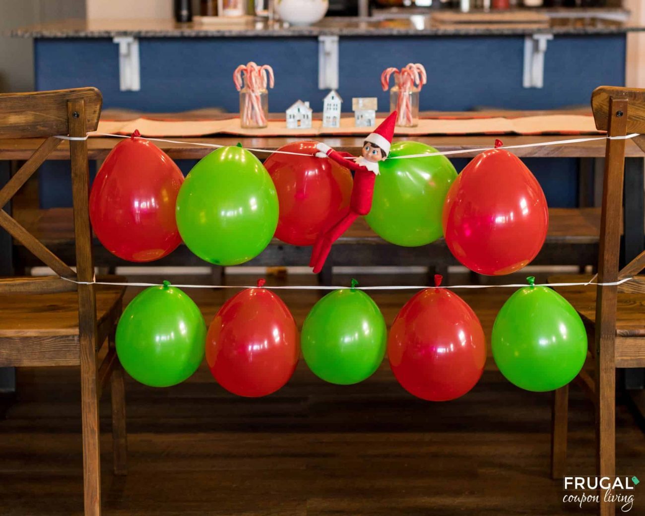 elf on the shelf balloon zipline