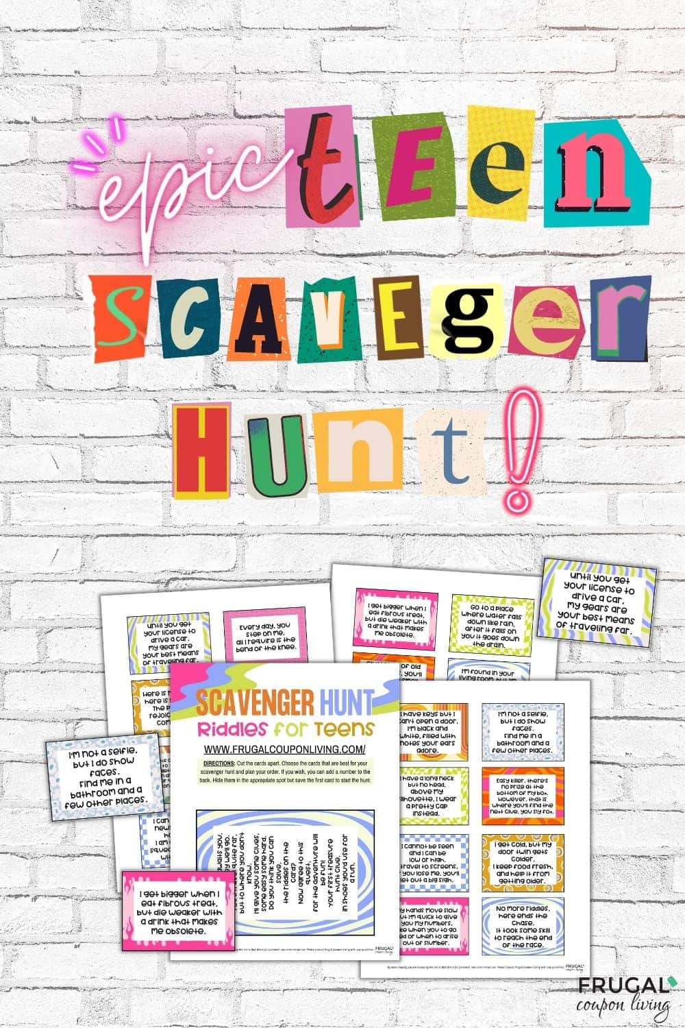 epic teen scavenger hunt at home with clue cards riddles